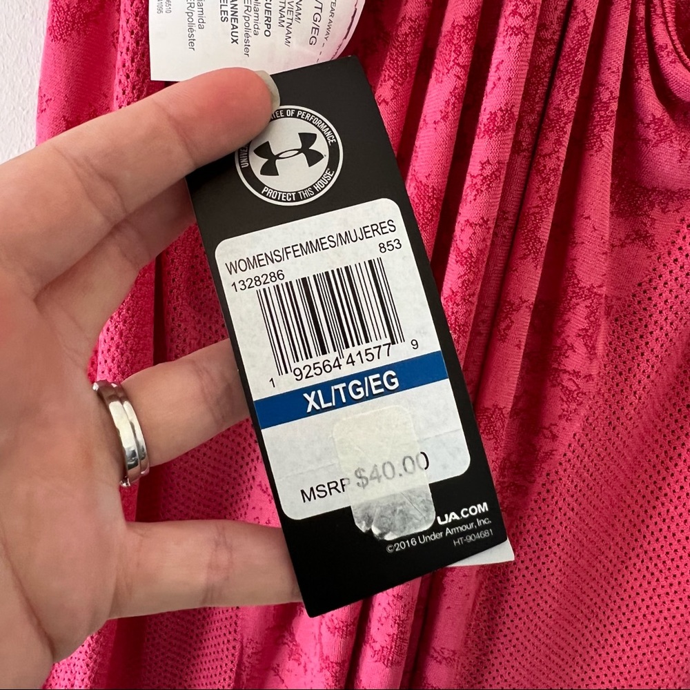 under armour | pink vanish seamless tank top xl - Picture 5 of 7
